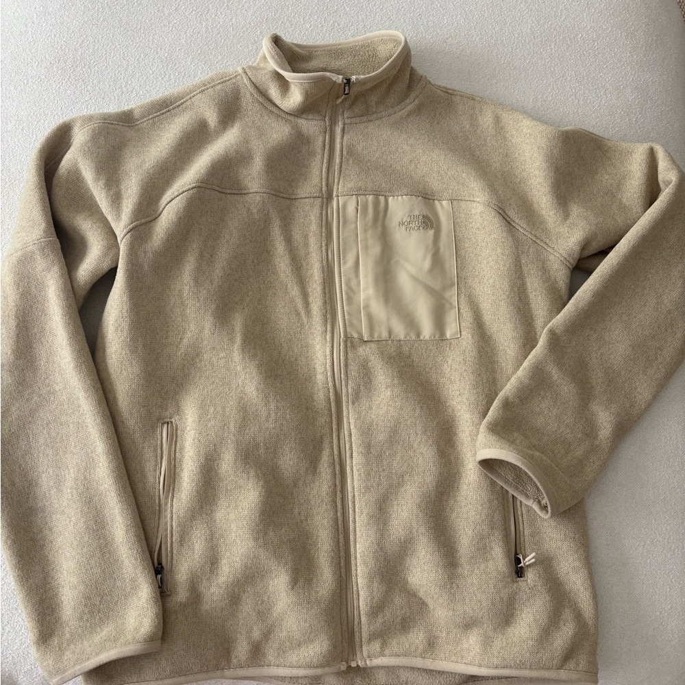 The North Face Men's Beige Zip-Up Sweater